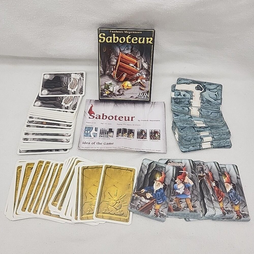 Game Saboteur Card Z-MAN Games Frederic Moyersoen 2004 Dig For Gold Complete